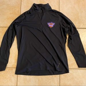 Black Phoenix Suns turtleneck athletic sweatshirt/embroidered logo